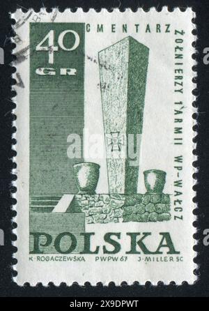 POLEN - UM 1967: Briefmarke gedruckt von Polen, zeigt Westerplatte (Walcz), um 1967 Stockfoto