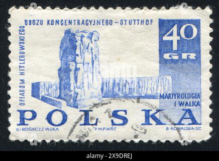 POLEN - CA. 1967: Briefmarke gedruckt von Polen, zeigt Stutthof, ca. 1967 Stockfoto