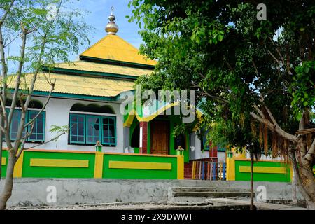 Indonesia Alor Island - Bunte Fischerdorf Moschee Stockfoto