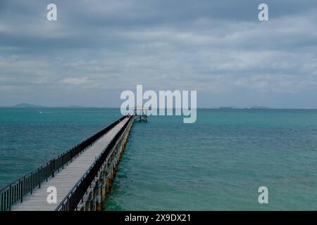 Batam Indonesia - Jetty am Nongsa Beach Stockfoto