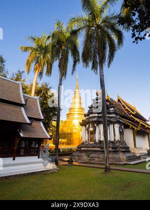 Chiang Mai, Thailand. 10. JANUAR 2023: Wat Phra Singh oder war Phra Sing, der wichtigste Tempel im Zentrum der Altstadt von Chiang Mai. Ort von Phra Singh Stockfoto