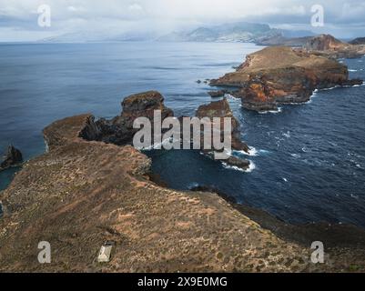 ponta do sao lorenzo aus der Vogelperspektive Stockfoto