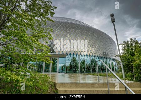 Novartis Pavillon, St. Johanns-Hafen-Weg, Basel, Schweiz *** Novartis Pavillon, St. Johanns Hafen Weg, Basel, Schweiz Stockfoto