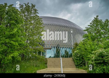 Novartis Pavillon, St. Johanns-Hafen-Weg, Basel, Schweiz *** Novartis Pavillon, St. Johanns Hafen Weg, Basel, Schweiz Stockfoto