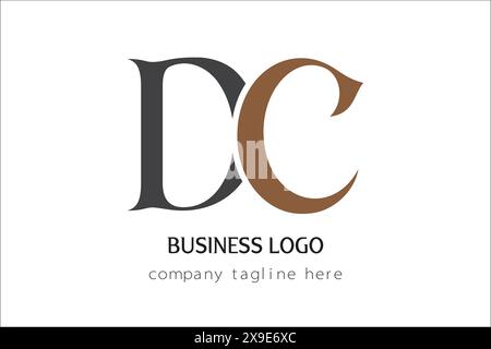 DC Letter Logodesign für Unternehmen Stock Vektor