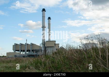 Blockheizkraftwerk Shotton, Shotton, Flintshire, Wales, 2010 Stockfoto