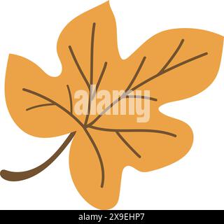 Herbst orange Blatt Vektor Illustration Stock Vektor
