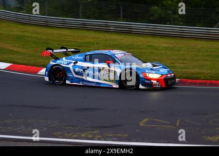 Frederic Verwisch (Harekbeck/BEL) / Christopher Haase (Kulmbach/DEU) / Markus Winckelhock (Zdimerice/DEU) / Ricardo Feller (Boezberg/che), #15, Audi R8 LMS GT3 Evo II, Team: Scherer Sport PHX (DEU), Motorsport, ADAC Ravenol 24H Rennen Nürnberg, Nürnberg, 30.05.2024 - 02.06.30.05.2024 Eibner Pressefost.2024 Stockfoto