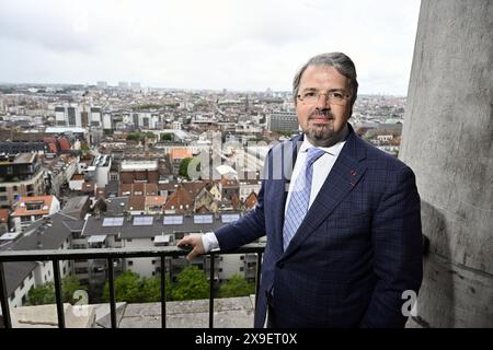 Brüssel, Belgien 31. Mai 2024. Der neue Generalstaatsanwalt von Brüssel Frederic Van Leeuw posiert für den Fotografen im Brüsseler Justizpalast am Freitag, den 31. Mai 2024. BELGA PHOTO ERIC LALMAND Credit: Belga News Agency/Alamy Live News Stockfoto