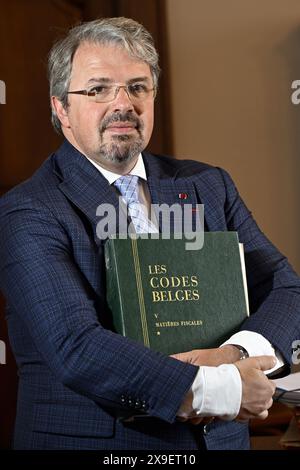 Brüssel, Belgien 31. Mai 2024. Der neue Generalstaatsanwalt von Brüssel Frederic Van Leeuw posiert für den Fotografen im Brüsseler Justizpalast am Freitag, den 31. Mai 2024. BELGA PHOTO ERIC LALMAND Credit: Belga News Agency/Alamy Live News Stockfoto