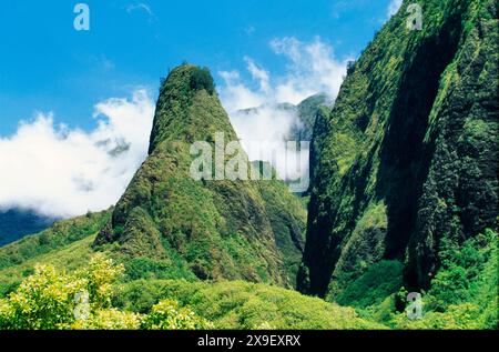 Iao Needle, Iao State Park, Kuka'emoku, Maui Island, Hawaii, USA Stockfoto