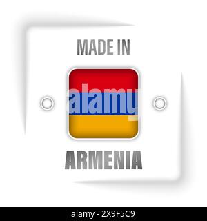 „Made in Armenia“-Grafik und -Label. Auswirkungselement für die Verwendung, die Sie daraus machen möchten. Stock Vektor