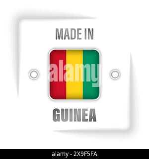 „Made in Guinea“-Grafik und -Label. Auswirkungselement für die Verwendung, die Sie daraus machen möchten. Stock Vektor