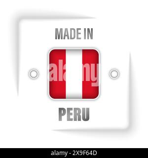 Made in Peru Grafik und Label. Element der Wirkung für die Verwendung, die Sie daraus machen möchten. Stock Vektor