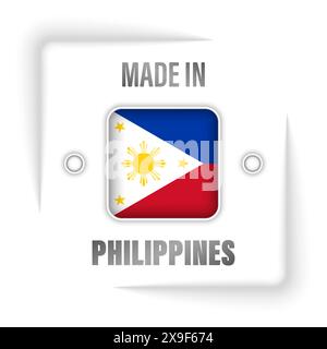 Made in Philippines Grafik und Label. Element der Wirkung für die Verwendung, die Sie daraus machen möchten. Stock Vektor