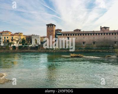 Castelvecchio an der Etsch, Verona, Venetien, Italien Stockfoto