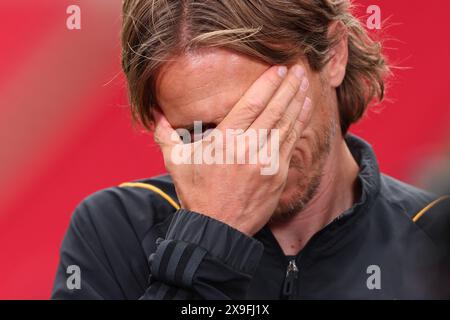 Wembley Stadium, London, Großbritannien. 31. Mai 2024. Training vor dem UEFA Champions League-Finale zwischen Borussia Dortmund und Real Madrid, London, England; Luka Modric von Real Madrid Credit: Action Plus Sports/Alamy Live News Stockfoto