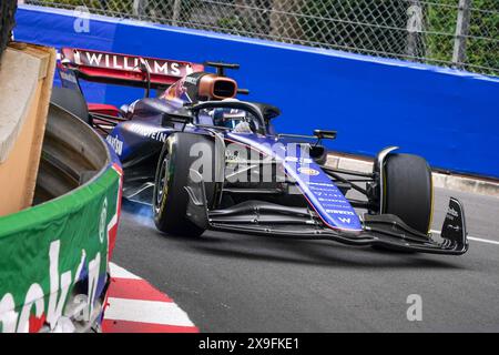 Montecarlo, Monaco. 24. Mai 2024. Alexander Albon aus Thailand fuhr den (23) Williams Racing FW46 Mercedes während des GP Monaco, Formel 1, auf dem Circuit de Monaco. Quelle: Alessio Morgese / Emage / Alamy Live News Stockfoto