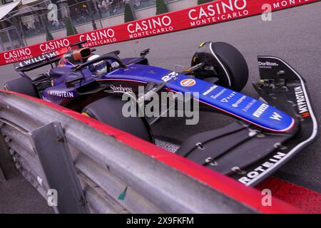 Montecarlo, Monaco. 24. Mai 2024. Alexander Albon aus Thailand fuhr den (23) Williams Racing FW46 Mercedes während des GP Monaco, Formel 1, auf dem Circuit de Monaco. Quelle: Alessio Morgese / Emage / Alamy Live News Stockfoto