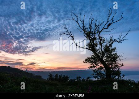 Sonnenuntergang bei Walls Hill, Babbacombe, Torquay, Devon Stockfoto