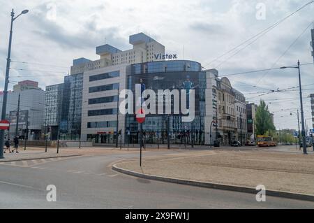 Lodz, Polen - 14. April 2024: Business Center Lodz. Stockfoto