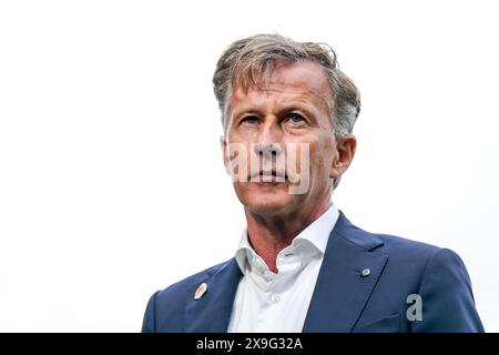 Rotterdam, Deutschland. 31. Mai 2024. ROTTERDAM, DEUTSCHLAND - MAI 31: Cheftrainer Andries Jonker aus den Niederlanden sieht am 31. Mai 2024 im Sparta-Stadion in Rotterdam beim Qualifikationsspiel zur UEFA-EM 2025 der Frauen zwischen den Niederlanden und Finnland an. (Foto von Joris Verwijst/Orange Pictures) Credit: Orange Pics BV/Alamy Live News Stockfoto