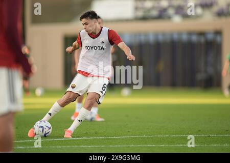 Florenz, Italien. 31. Mai 2024. Das Aufwärmen der Roma während der italienischen Fußballmeisterschaft Primavera Tim Cup 2023/2024 zwischen Sassuolo und Roma im Viola Park, Firenze, Norditalien, Freitag, 31. Mai 2024. Sport - Fußball - (Foto Massimo Paolone/LaPresse) Credit: LaPresse/Alamy Live News Stockfoto