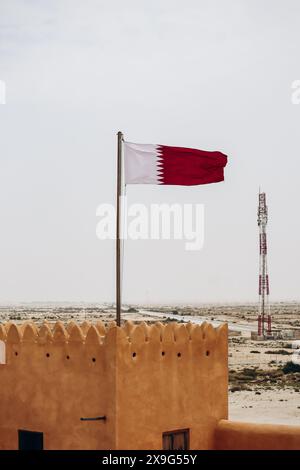 Al Zubara Fort, eine historische katarische Militärfestung, die 1938 unter der Aufsicht von Scheich Abdullah bin Jassim Al Thani erbaut wurde Stockfoto