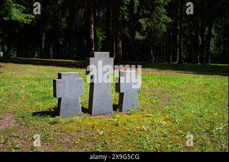 Vingis Park Friedhof für Soldaten, die während des 1. Und 2. weltkriegs starben. Deutsche, polnische, türkische, litauische Soldaten und Zivilisten Stockfoto