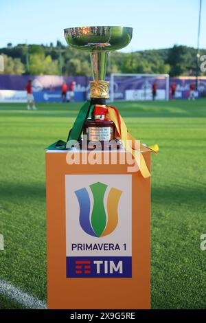 Florenz, Italien. 31. Mai 2024. Der Pokal der italienischen Fußballmeisterschaft Primavera Tim Cup 2023/2024 zwischen Sassuolo primavera und Roma primavera im Viola Park, Firenze, Norditalien, Freitag, 31. Mai 2024. Sport - Fußball - (Foto Michele Nucci Credit: LaPresse/Alamy Live News Stockfoto