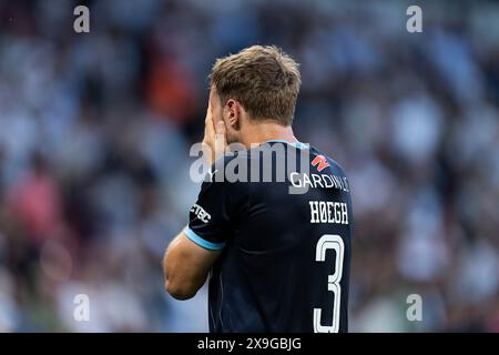 Kopenhagen, Dänemark. 31. Mai 2024. Daniel Hoeegh von Randers FC während des Playoff-Spiels um einen Platz in der Conference League-Qualifikation zwischen dem FC Kopenhagen und Randers FC in Parken, Kopenhagen, Freitag, 31. Mai 2024. (Foto: Claus Bech/Ritzau Scanpix) Credit: Ritzau/Alamy Live News Stockfoto