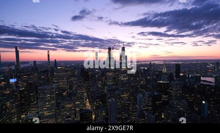 Weehawken, Vereinigte Staaten. Januar 2024. Sonnenaufgang über Manhattan Island in New York City, USA, diesen Freitag, Mai 31 Credit: Brazil Photo Press/Alamy Live News Stockfoto