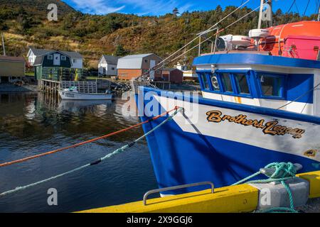 Woody Point Hafen Hummer Fischerdorf in Gros Morne, Neufundland, Kanada Stockfoto