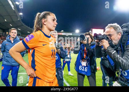 Rotterdam, Niederlande. 31. Mai 2024. ROTTERDAM, NIEDERLANDE - MAI 31: Während des Qualifikationsspiels der UEFA-Frauen zur Euro 2025 zwischen den Niederlanden und Finnland im Sparta-Stadion am 31. Mai 2024 in Rotterdam, Niederlande. (Foto von Joris Verwijst/Orange Pictures) Credit: Orange Pics BV/Alamy Live News Stockfoto