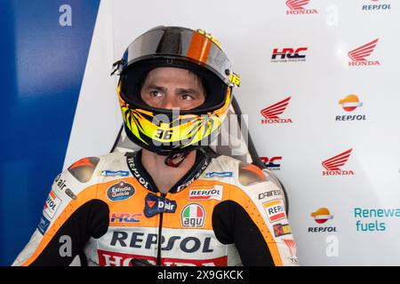 31. Mai 2024; Autodromo Internazionale del Mugello, Scarperia e San Piero, Florenz, Italien; italienischer MotoGP-Übungstag 2024; Joan mir/Repsol Honda Team Stockfoto