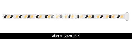 Sicherheitsbandvektor der Polizei. Reflektierender Gefahrenband-Vektor. Vektor des Sicherheitsbandes. Vektorabbildung. Stock Vektor