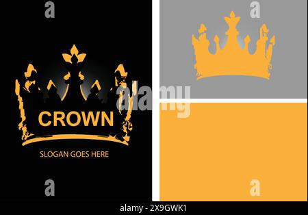 Design mit Illustration des Kronenlogos Stock Vektor