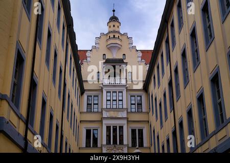 Historischer Gebäudekomplex Hotel Barthels Hof, Einkaufspassage, Einkaufszentrum, Einkaufszentrum, Einkaufspassage, Leipzig, Sachsen, Deutschland Stockfoto