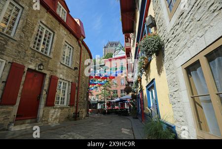Rue du cUL-de-SAC, Quebec City, Kanada Stockfoto