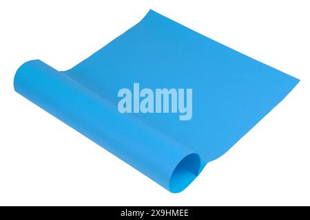 Blatt Farbpapier isoliert auf weiß Stockfoto