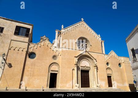 Die Fassade der Basilika St. Katharina von Alexandria (Santa Caterina d' Alessandria) in Galatina, Provinz Lecce, Apulien, Italien Stockfoto