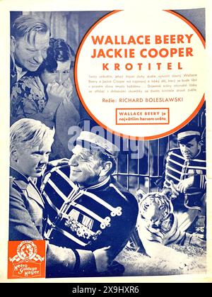 Tschechische Handelsanzeige für WALLACE BEERY JACKIE COOPER und SARA HADEN in O'SHAUGHNESSY's BOY 1935 Regisseur RICHARD BOLESLAWSKI Kameramann James Wong Howe Metro Goldwyn Mayer (MGM) Stockfoto