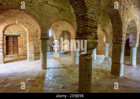 Moschee Almonaster la Real, islamisches Oratorium aus dem 9. Jahrhundert, Almonaster la Real, Huelva, Andalusien, Spanien. Stockfoto