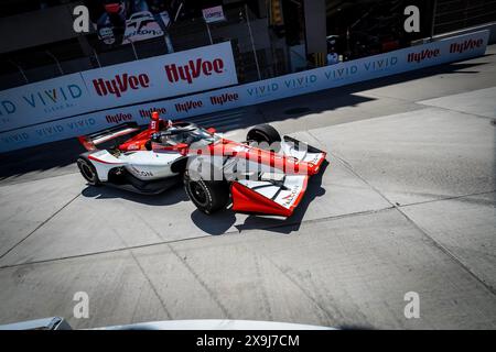 31. Mai 2024, Detroit, Mi, USA: Fahrer der NTT INDYCAR-SERIE, TRISTAN VAUTIER (51) aus Corenc, Frankreich, übt für den Detroit Grand Prix auf den Straßen von Detroit in Detroit, MI. (Foto: © Walter G. Arce Sr./ASP Via ZUMA Press Wire) NUR REDAKTIONELLE VERWENDUNG! Nicht für kommerzielle ZWECKE! Stockfoto