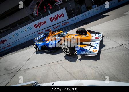 31. Mai 2024, Detroit, Mi, USA: Treiber der NTT INDYCAR-SERIE, SCOTT DIXON (9) aus Auckland, Neuseeland, übt für den Detroit Grand Prix auf den Straßen von Detroit in Detroit, MI. (Credit Image: © Walter G. Arce Sr./ASP via ZUMA Press Wire) NUR REDAKTIONELLE VERWENDUNG! Nicht für kommerzielle ZWECKE! Stockfoto