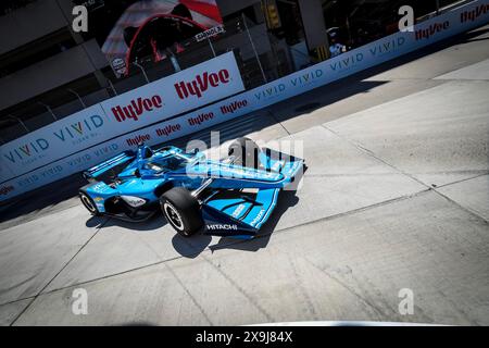 31. Mai 2024, Detroit, Mi, USA: Fahrer der NTT INDYCAR-SERIE, SCOTT MCLAUGHLIN (3) von Christchurch, Neuseeland, übt für den Detroit Grand Prix in den Straßen von Detroit in Detroit, MI. (Kreditbild: © Walter G. Arce Sr./ASP via ZUMA Press Wire) NUR REDAKTIONELLE VERWENDUNG! Nicht für kommerzielle ZWECKE! Stockfoto