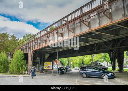 Siemensbahn, stillgelegter Bahnhof Siemenstadt, Siemensstadt, Spandau, Berlin, Deutschland Stockfoto