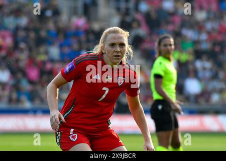 Llanelli, Wales. 31. Mai 2024. Ceri Holland of Wales während der Qualifikation zur UEFA Women's EURO 2025 zwischen Wales und der Ukraine im Parc y Scarlets in Llanelli, Wales, Großbritannien am 31. Mai 2024. Quelle: Duncan Thomas/Majestic Media. Stockfoto