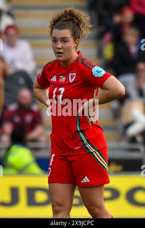 Llanelli, Wales. 31. Mai 2024. Mary McAteer aus Wales während der Qualifikation zur UEFA Women's EURO 2025 zwischen Wales und der Ukraine im Parc y Scarlets in Llanelli, Wales, Großbritannien am 31. Mai 2024. Quelle: Duncan Thomas/Majestic Media. Stockfoto