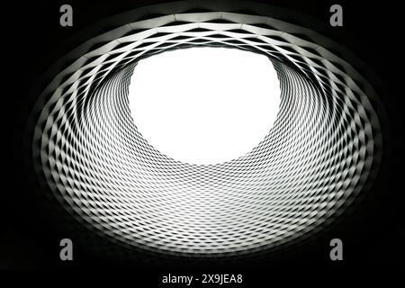 Neubau, Eingangsgebäude Messe Basel, Fenster zum Himmel, Messeplatz, Basel, Schweiz Stockfoto